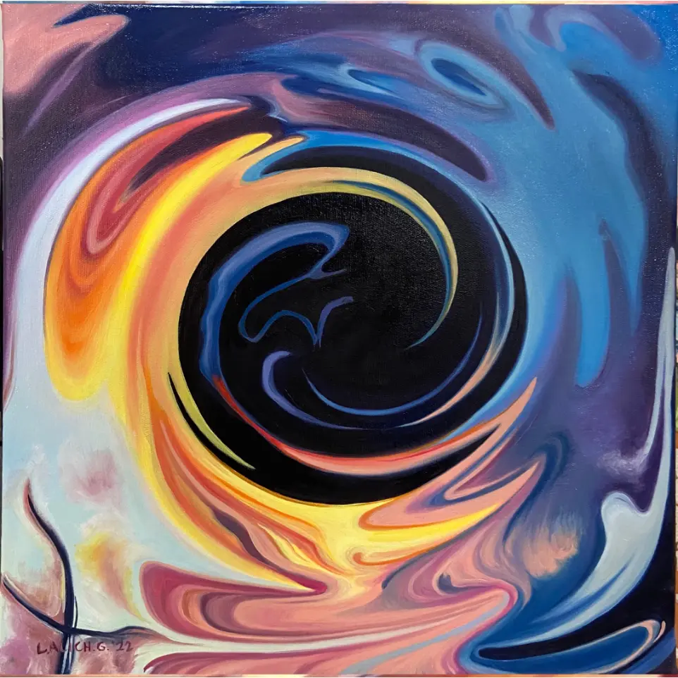 &#39;Black Hole 3&#39; oil painting by Laura Alich