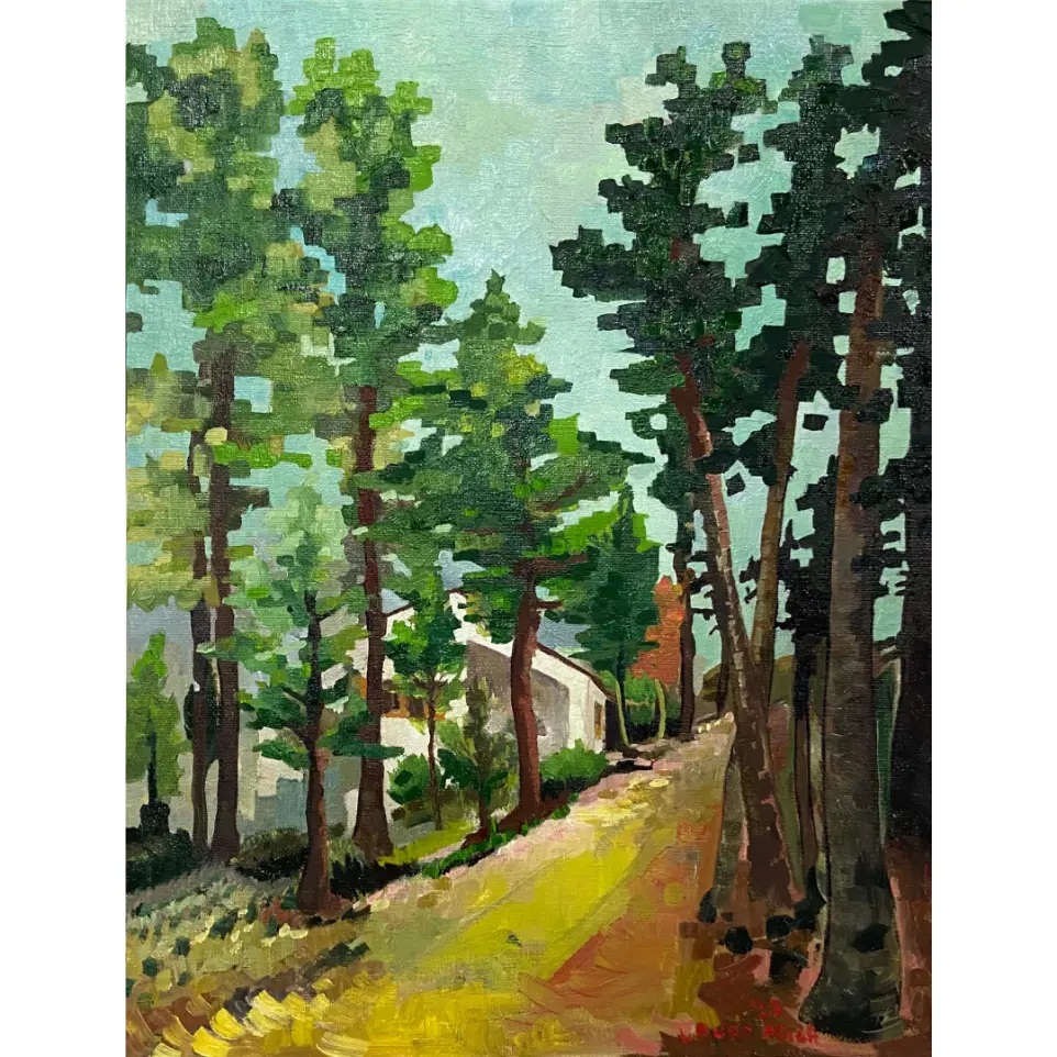 Pixel Forest oil painting by Laura Alich
