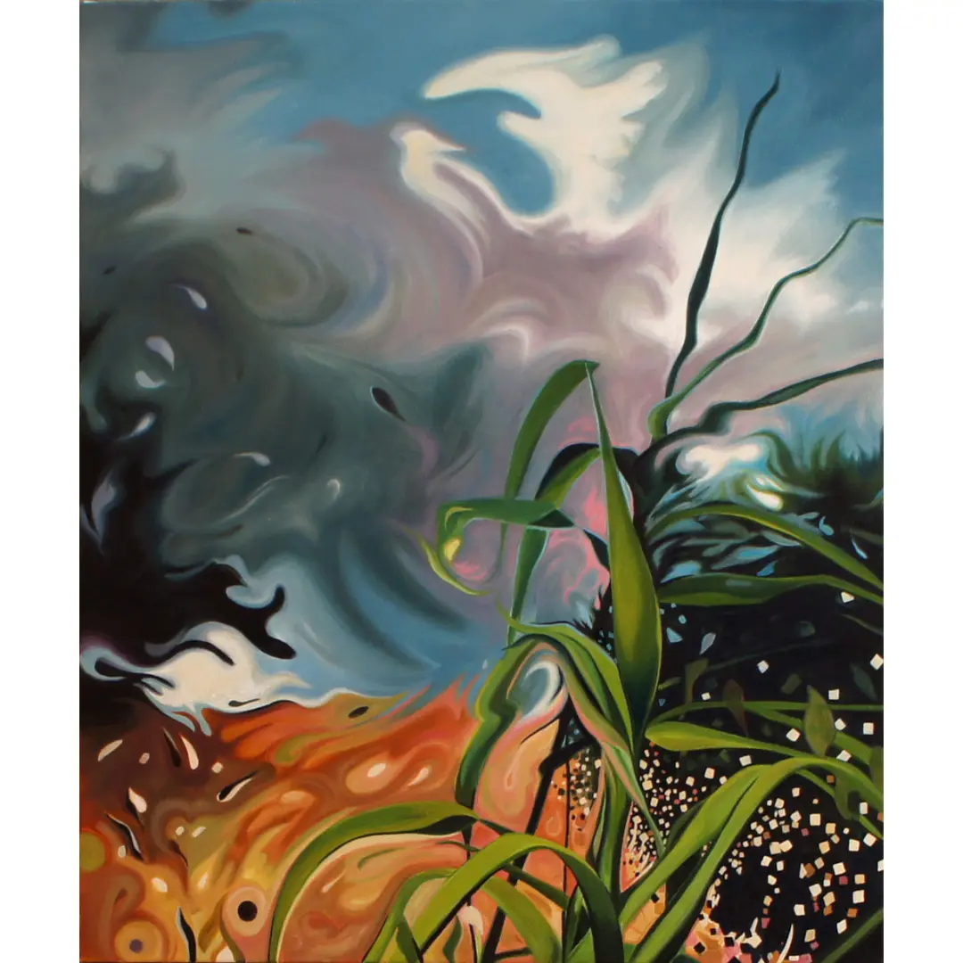 can Gambus warp series oil painting by Laura Alich