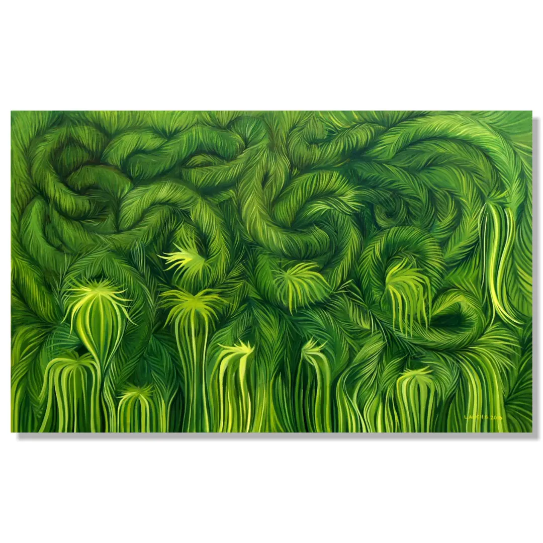 Grass Maze oil Painting by Laura Alich