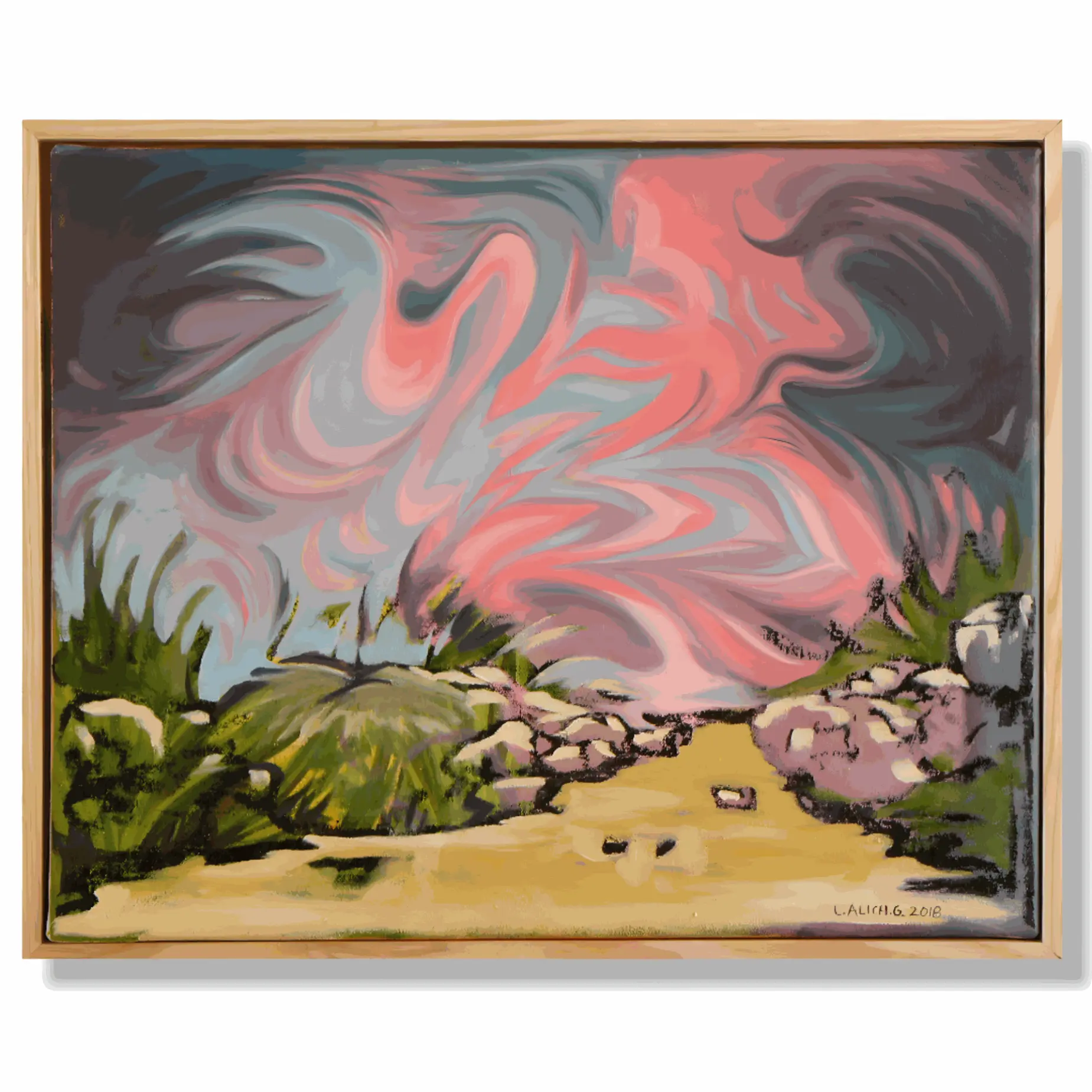 Pink Sky oil painting by Laura Alich